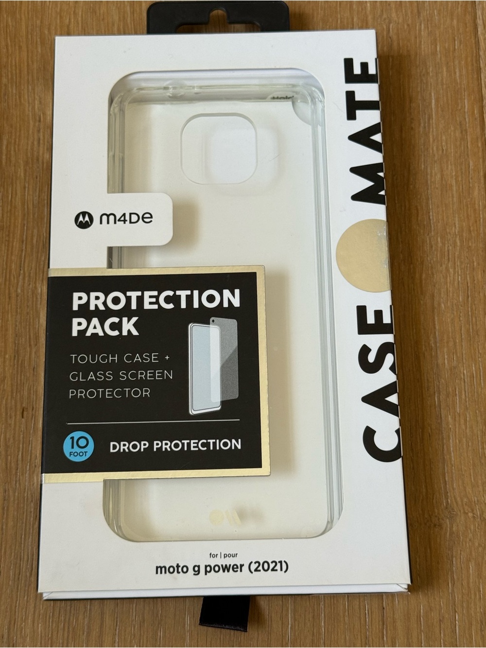 New Case-Mate Moto g power (2021) clear phone case and screen protector